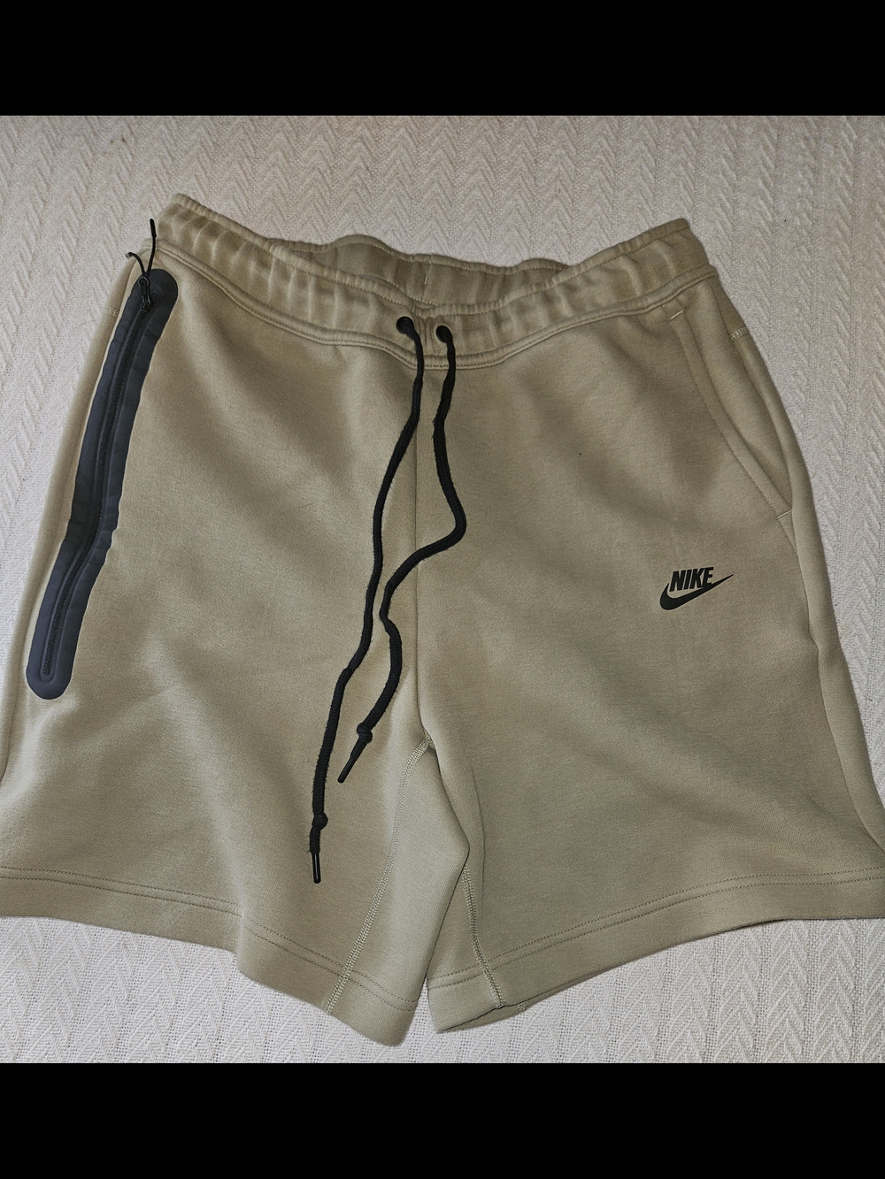 Nike Men’s Olive/Tan Athletic Shorts with Black Accents
